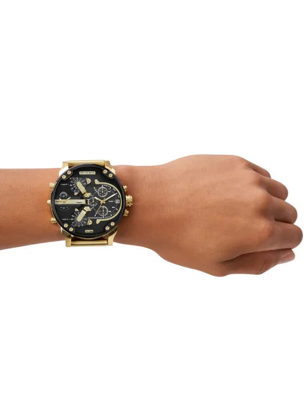 Relógio Diesel Mr Daddy 2.0 DZ7333 para Homem – Aço Dourado e Mostrador Preto
