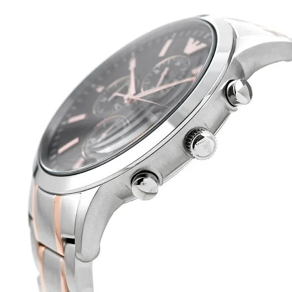 Relógio Emporio Armani AR11165 Renato para Homem – Bicolor Prata e Ouro Rosa