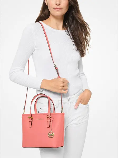 Bolso de hombro de viaje Jet Set de Michael Kors XS rosa