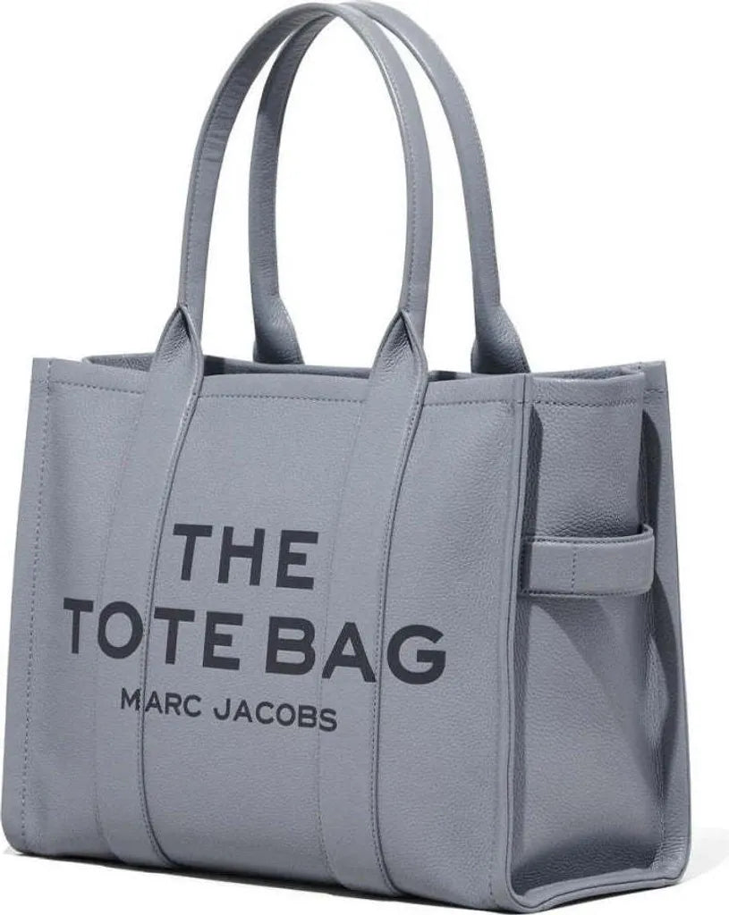 Bolsa Tote Grande Marc Jacobs em Pele Cinzenta – Modelo Large