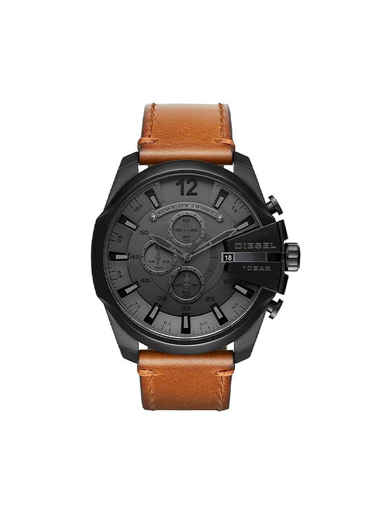 Relógio Diesel Mega Chief DZ4463 Pele Castanha