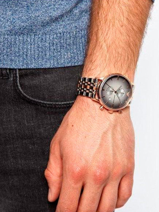 Relógio Emporio Armani Gianni AR1721 Bicolor