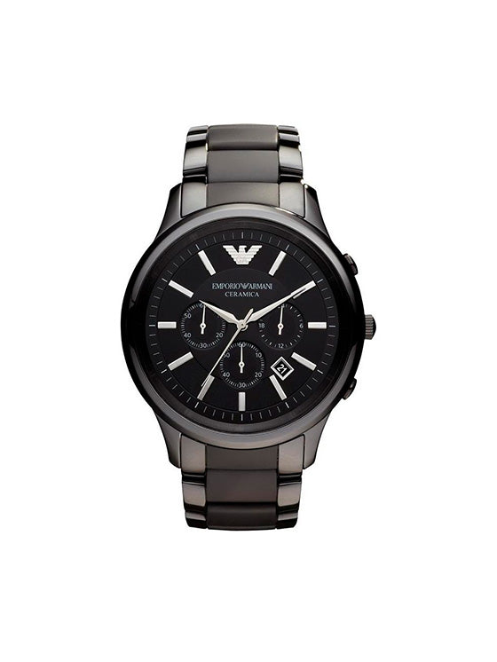 Reloj cronógrafo de cerámica negro Emporio Armani AR1452
