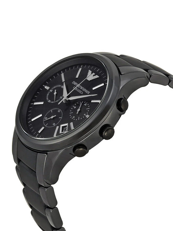 Relógio Emporio Armani AR1452 Cerâmica Cronógrafo Preto