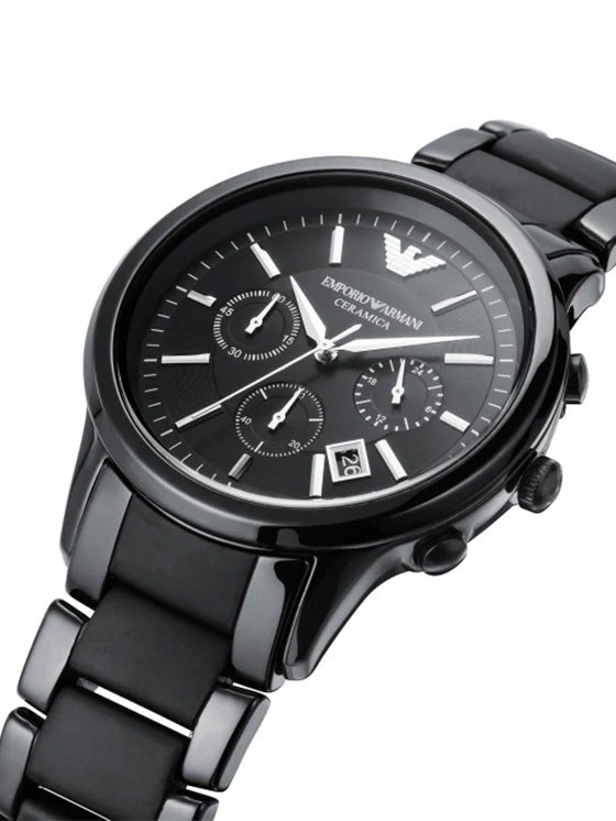Relógio Emporio Armani AR1452 Cerâmica Cronógrafo Preto