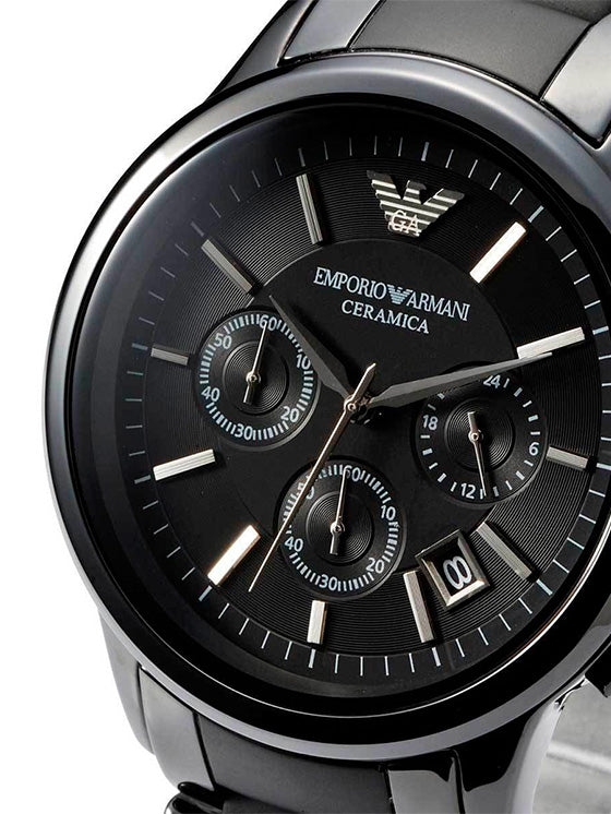 Relógio Emporio Armani AR1452 Cerâmica Cronógrafo Preto