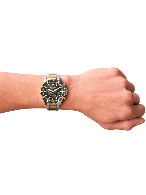 Relógio Emporio Armani AR11361 Cronógrafo Bicolor