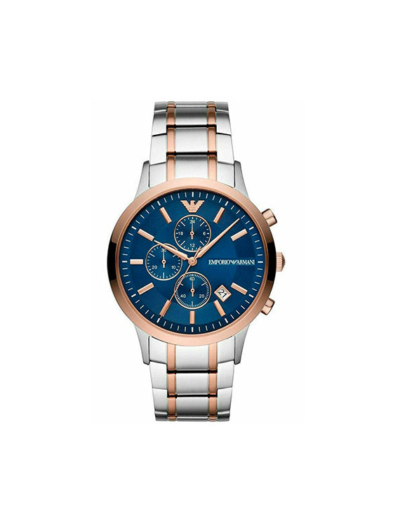 Orologio Cronografo Quarzo Quadrante Blu AR80025 Emporio Armani
