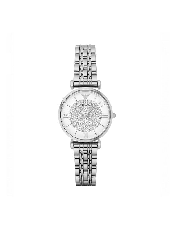 Reloj Emporio Armani Gianni T-Bar Crystals AR1925 plateado