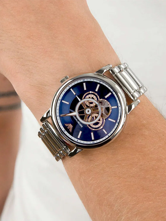 Relógio Emporio Armani Luigi Skeleton AR60036 Prateado