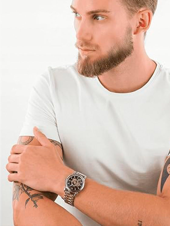 Relógio Emporio Armani Luigi Skeleton AR60036 Prateado