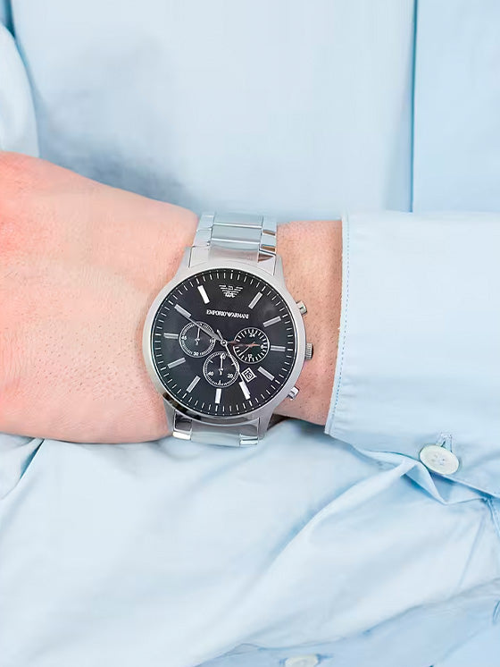 Relógio Emporio Armani Renato AR2460 Prateado