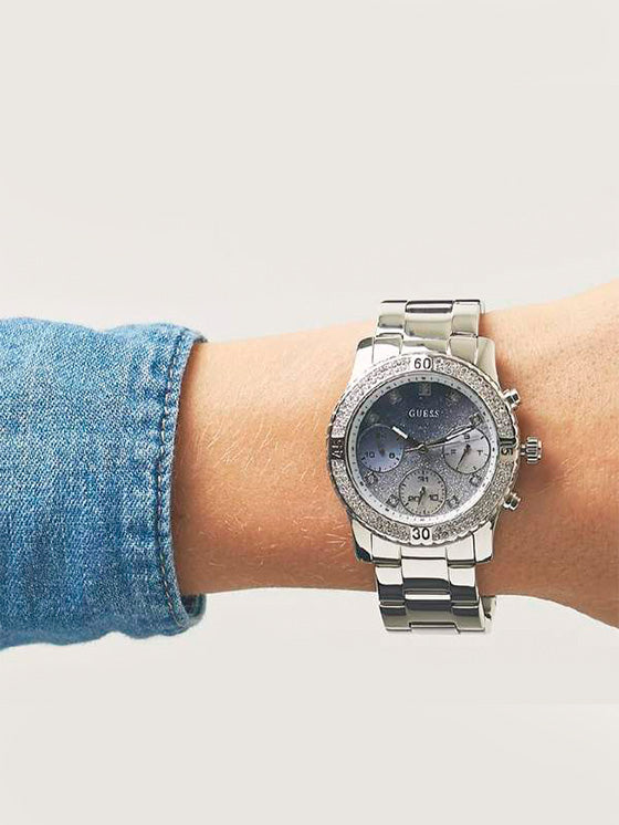Relógio Guess Confetti W0774L6 Glitter Azul