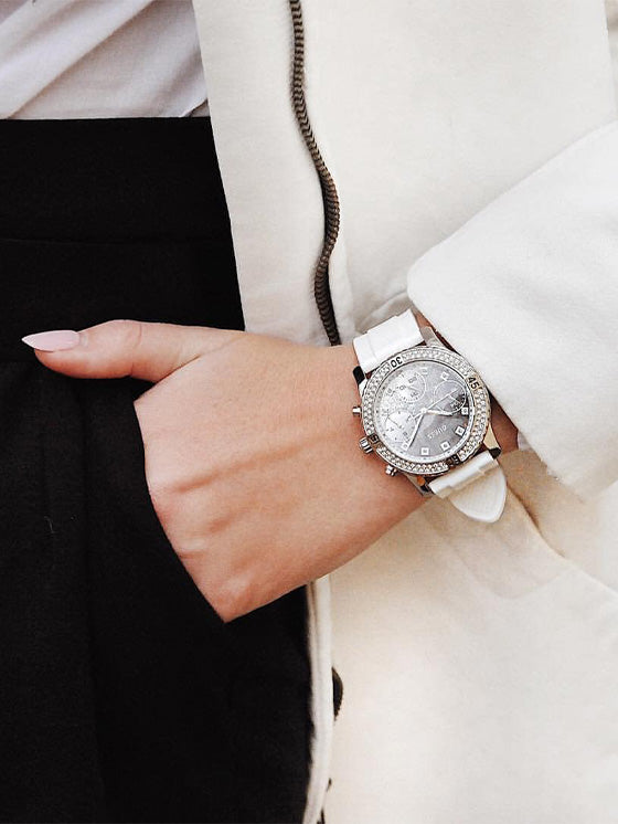 Relógio Guess Confetti W1098L1 Branco