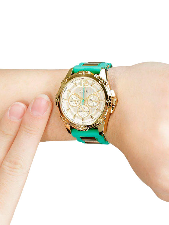 Relógio Guess W0325L4 Silicone Verde