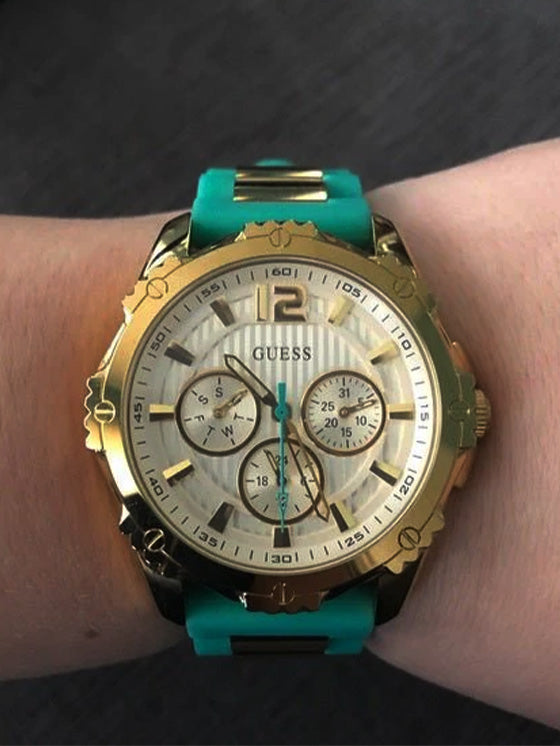 Relógio Guess W0325L4 Silicone Verde
