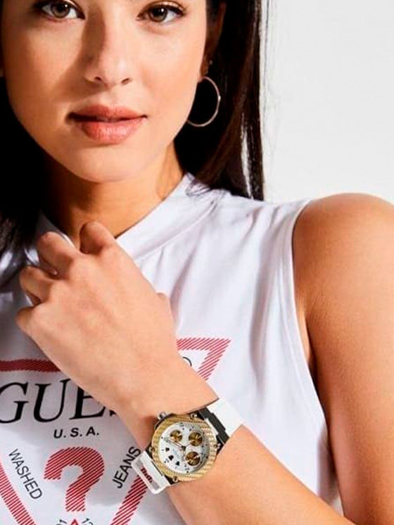 Guess Zena W1094L1 Weiße Uhr