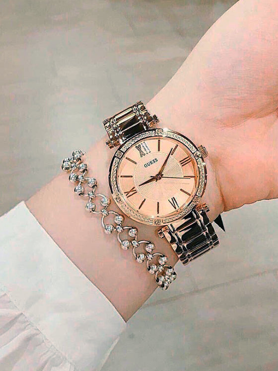 Relógio Guess Park Ave W0636L2 Ouro Rosa