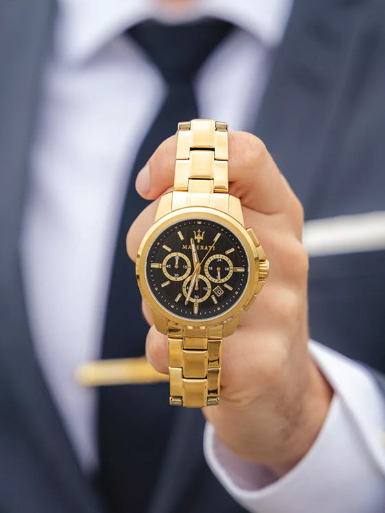 Relógio Maserati Successo cronógrafo R8873621013 Dourado
