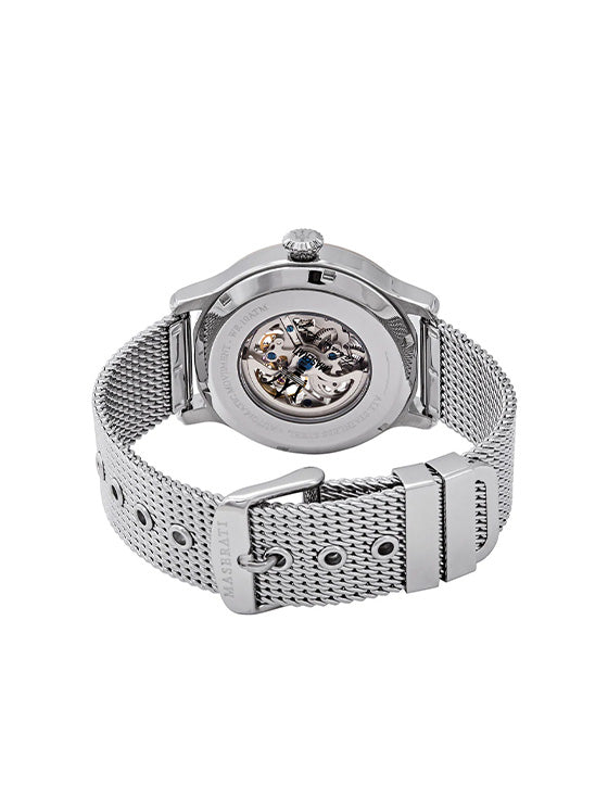 Relógio Maserati Epoca Automático Open Heart R8823118001 Prateado