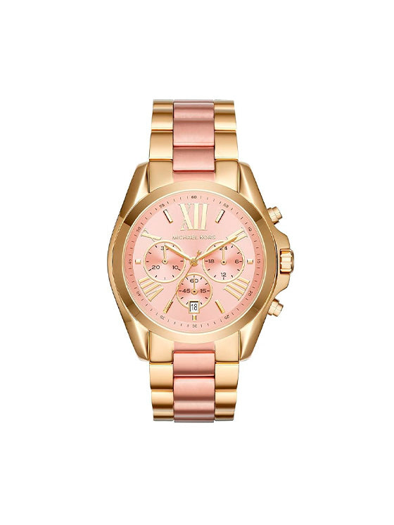 Relógio Michael Kors Bradshaw MK6359 bicolor mostrador rose