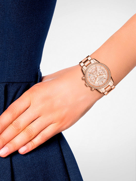 Reloj Michael Kors Ritz MK6357 para mujer con esfera rosa