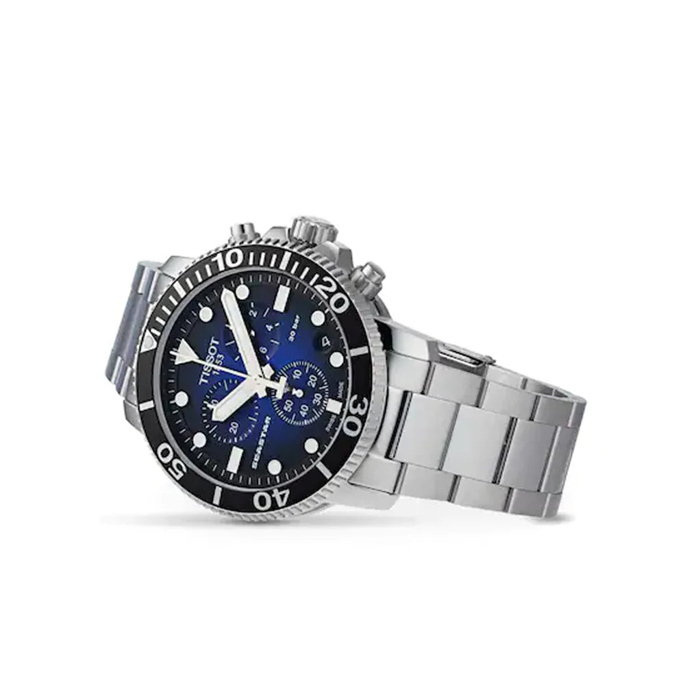 Relógio Tissot Seastar 1000 Chronograph T1204171104101 Prateado