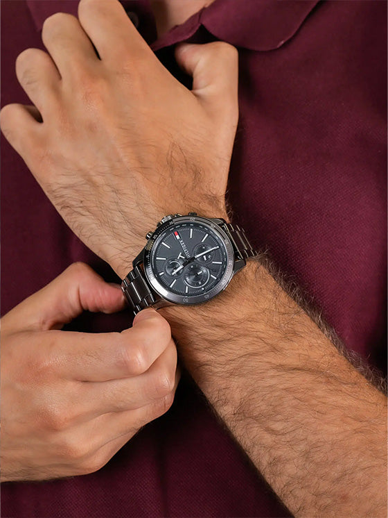 Relógio Tommy Hilfiger Bank 1791719 Cinza