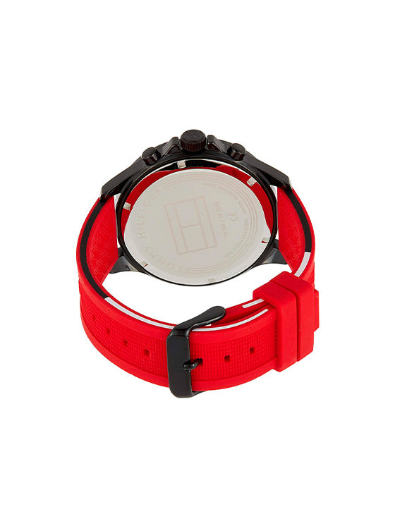 Relógio Tommy Hilfiger Bank 1791722 Silicone Vermelho