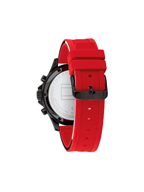 Relógio Tommy Hilfiger Bank 1791722 Silicone Vermelho