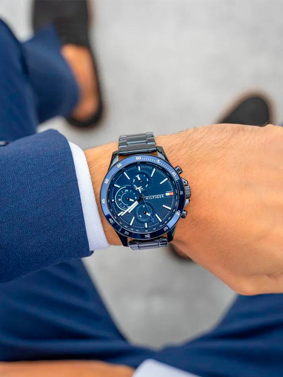 Relógio Tommy Hilfiger Bank 1791720 Azul
