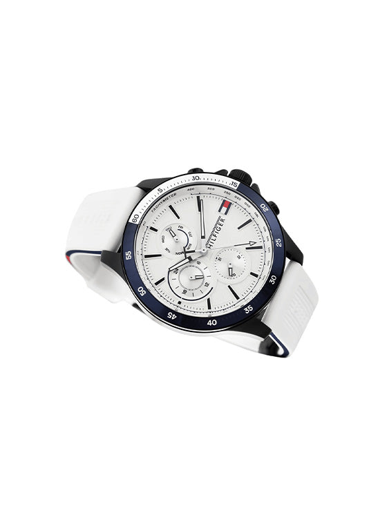 Relógio Tommy Hilfiger Bank 1791723 Silicone Branco