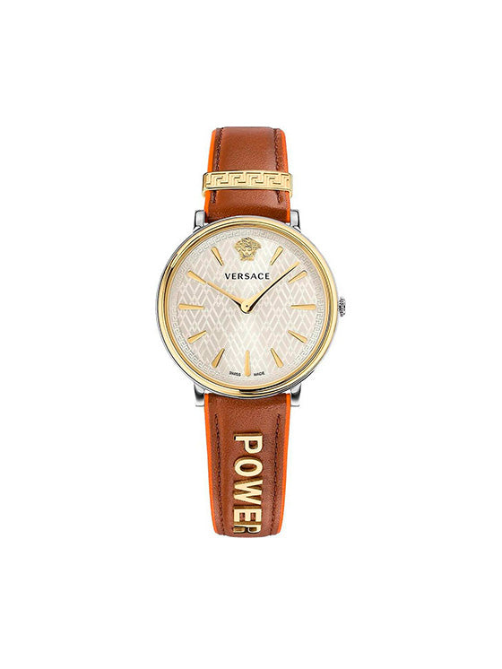 Relógio Versace VBP070017 V-Circle Castanho