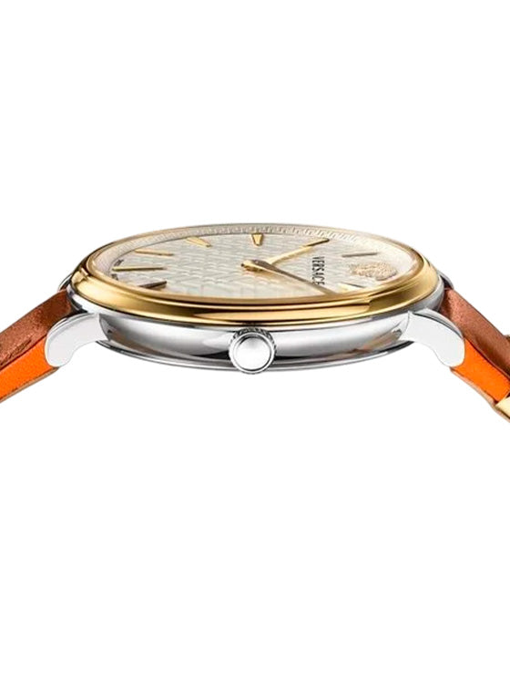 Relógio Versace VBP070017 V-Circle Castanho