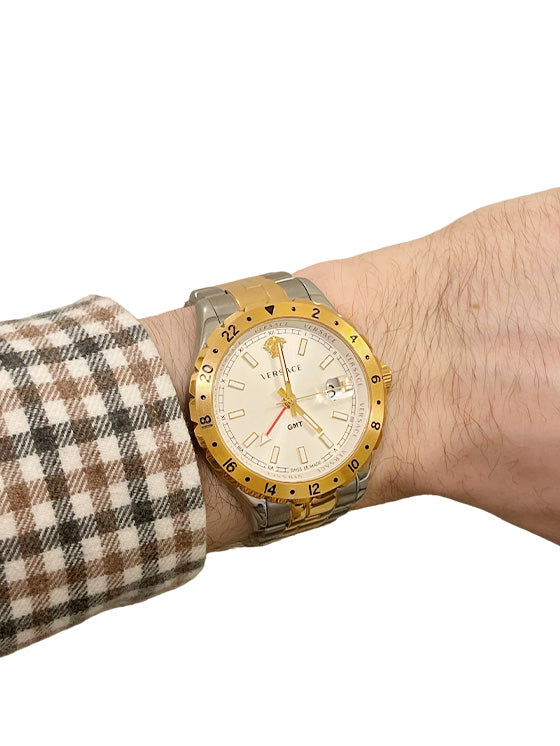 Relógio Versace V11030015 Hellenyium GMT Bicolor