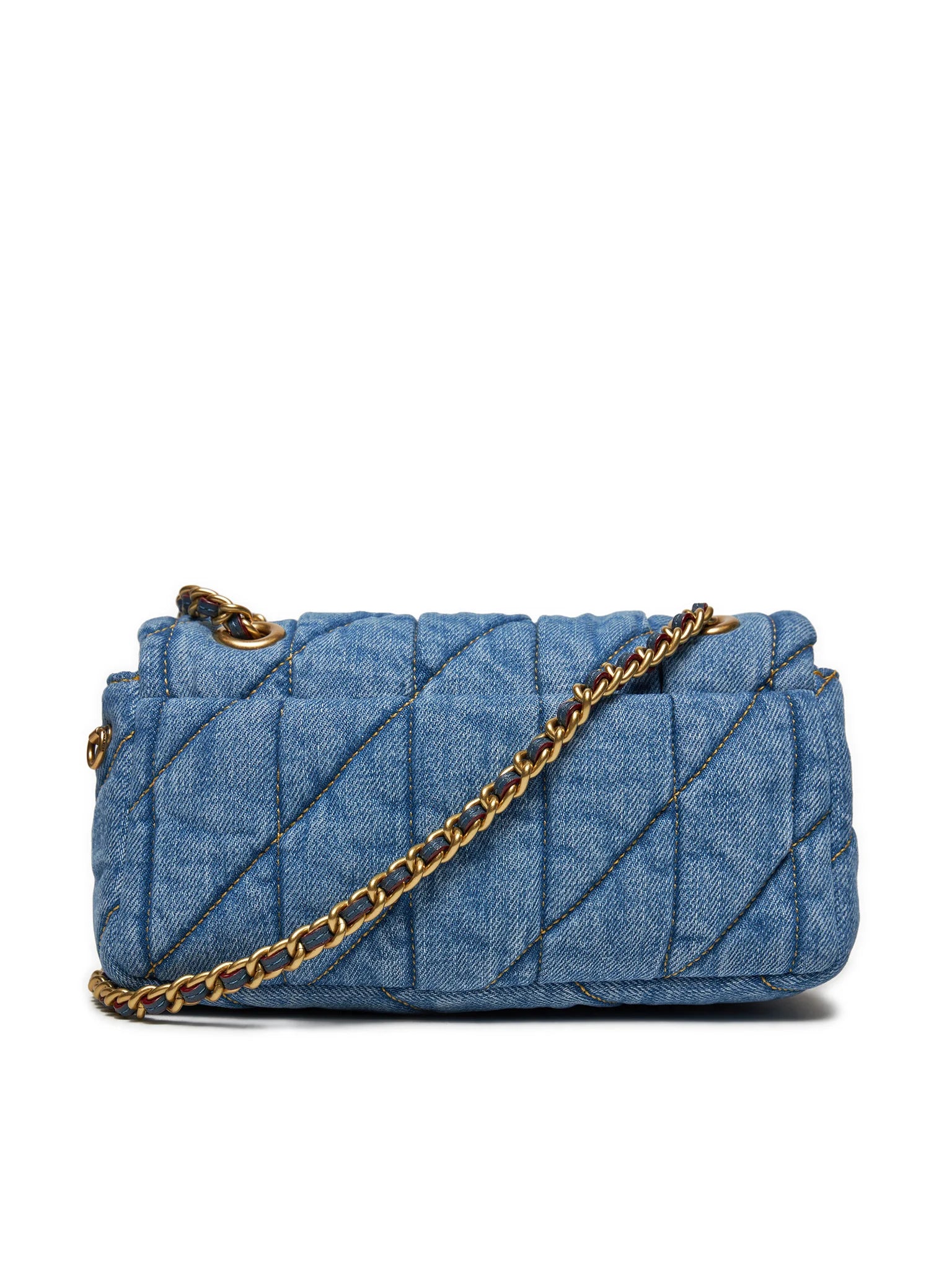 Coach Tabby 20 Schultertasche aus gestepptem Indigo-Denim