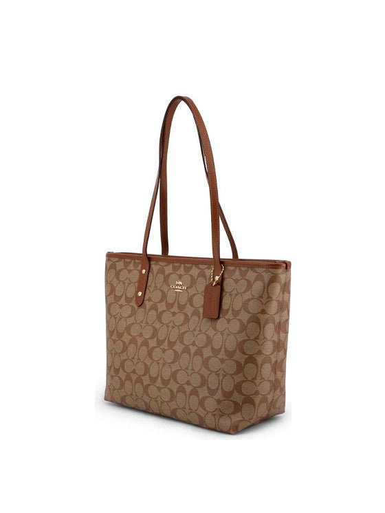 Saco de ombro Coach F58292 City Zip Tote Bag Castanho (Copia)