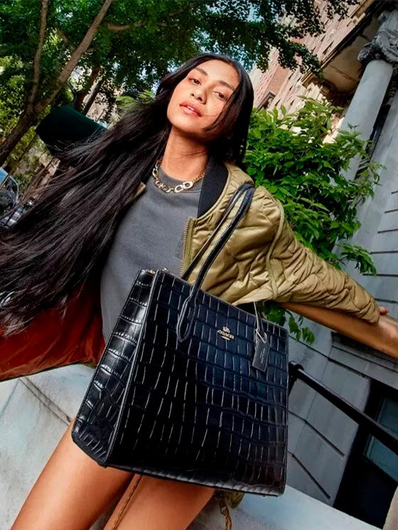 Bolsa de mão COACH Nina Tote CL654 Preto