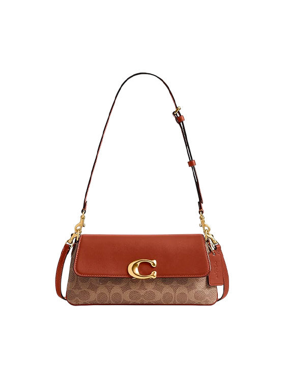 Bolsa de Ombro Coach Jet em Lona Signature