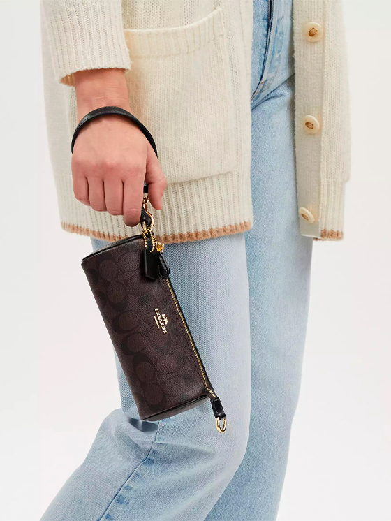 Bolsa Barril Nolita Coach Barril Castanho Escuro