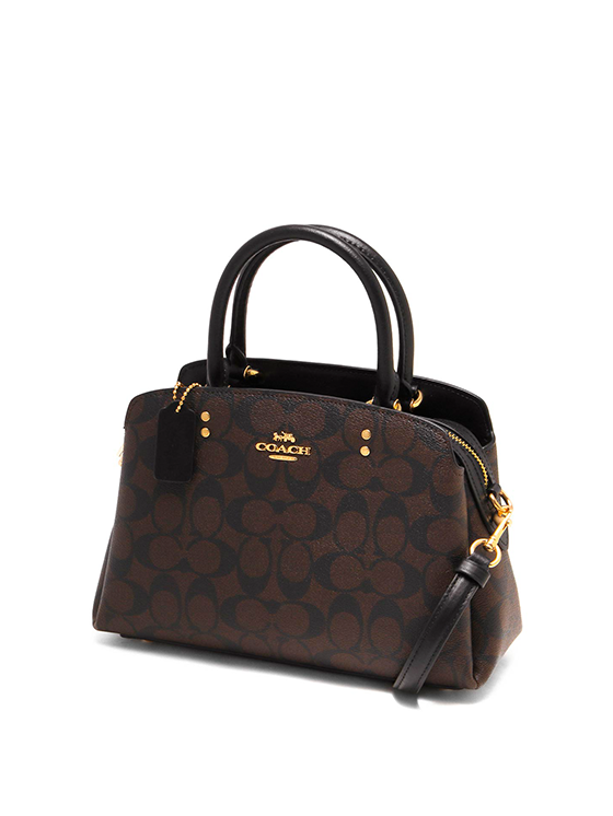 Coach Lillie Carryall Umhängetasche aus braunem Signature-Canvas