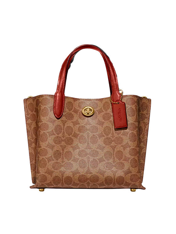 Bolsa Coach Willow Tote Bag 24 em Tela Signature