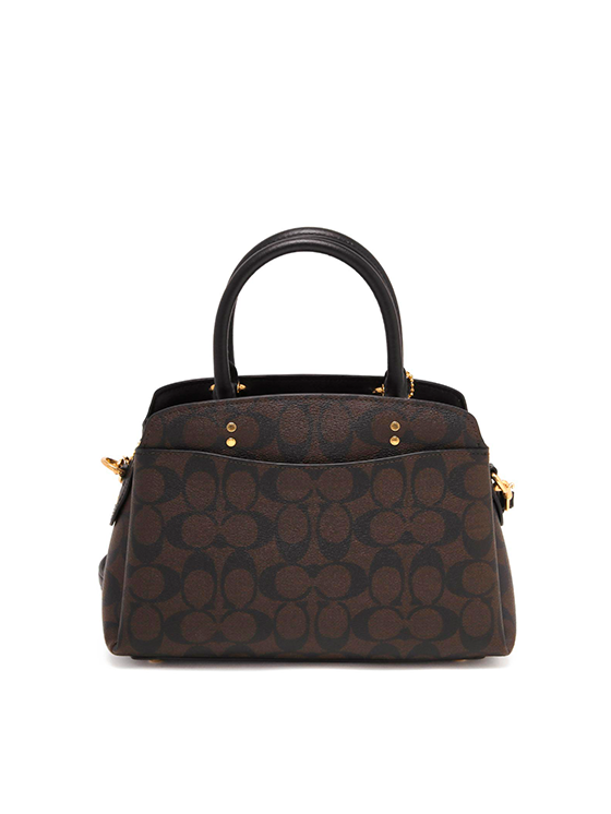 Coach Lillie Carryall Umhängetasche aus braunem Signature-Canvas