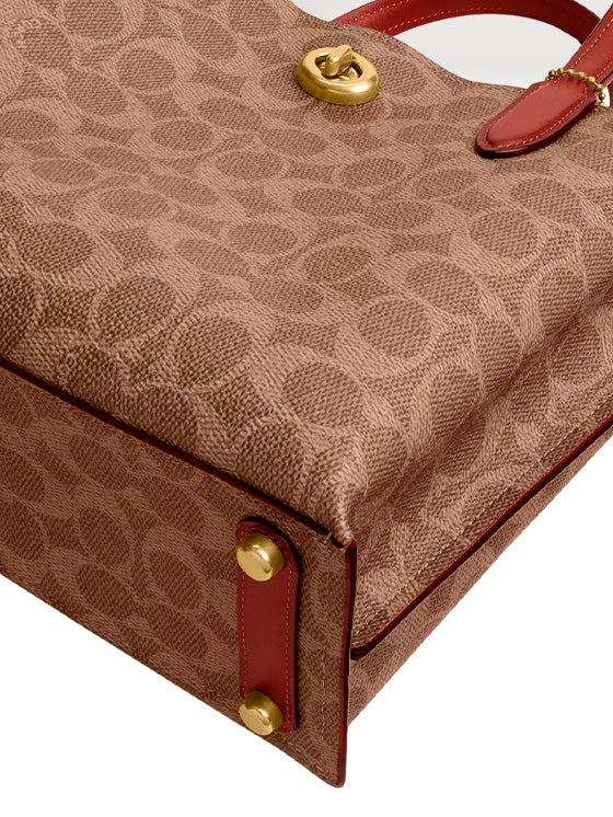 Bolsa Coach Willow Tote Bag 24 em Tela Signature