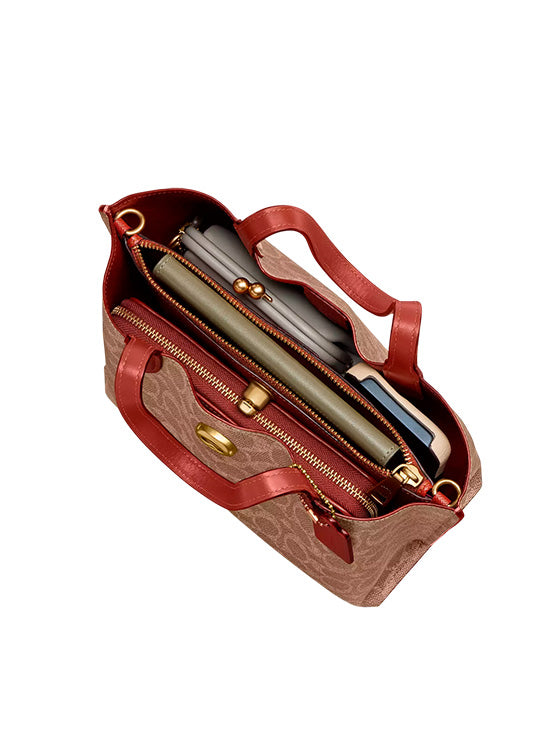 Bolsa Coach Willow Tote Bag 24 em Tela Signature