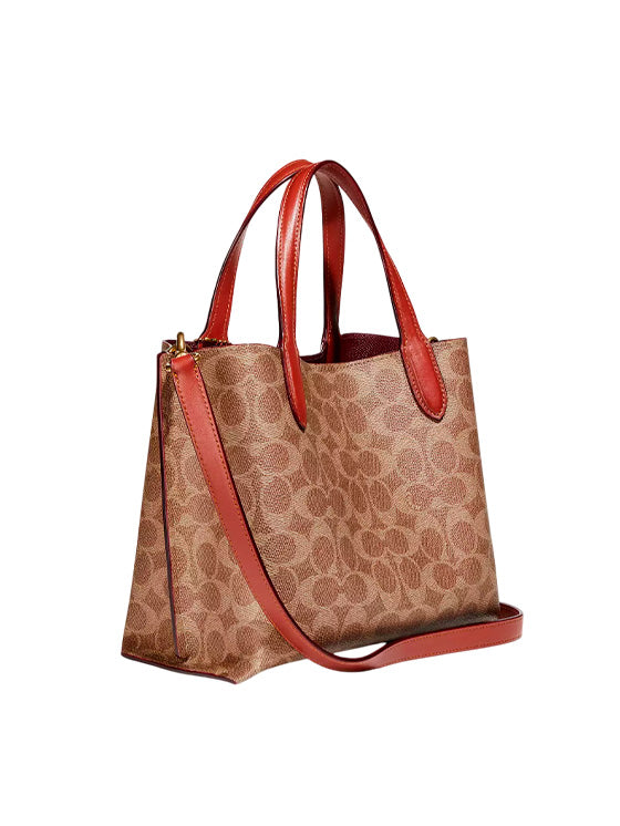 Bolsa Coach Willow Tote Bag 24 em Tela Signature
