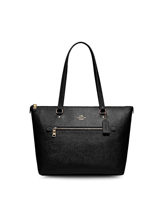 Coach Gallery Tote Tasche aus schwarzem Crossgrain-Leder