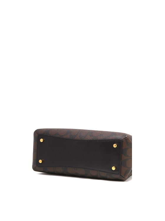 Coach Lillie Carryall Umhängetasche aus braunem Signature-Canvas