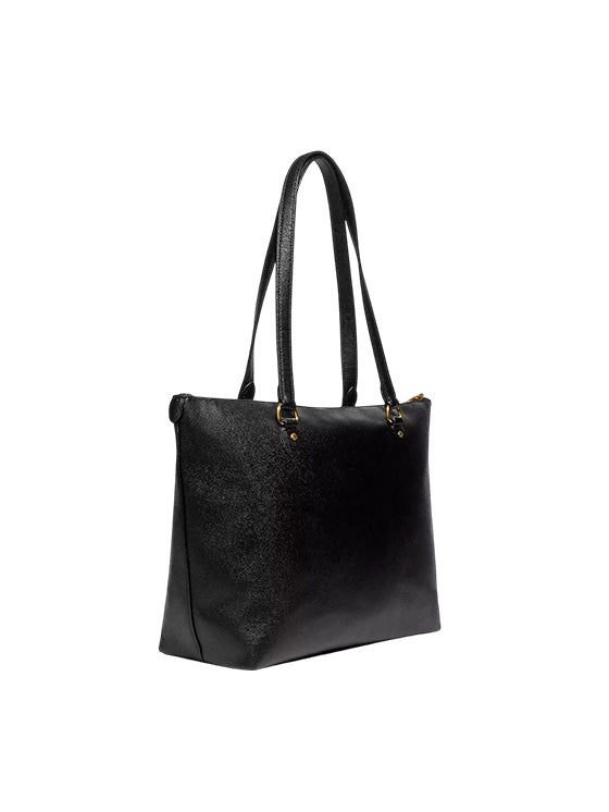 Coach Gallery Tote Tasche aus schwarzem Crossgrain-Leder
