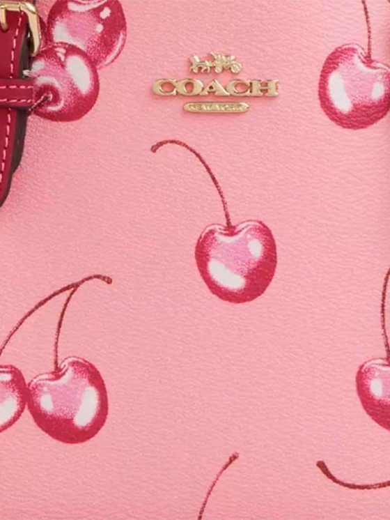 Umhängetasche Coach Molly Tote Cherry Print CR293 Pink